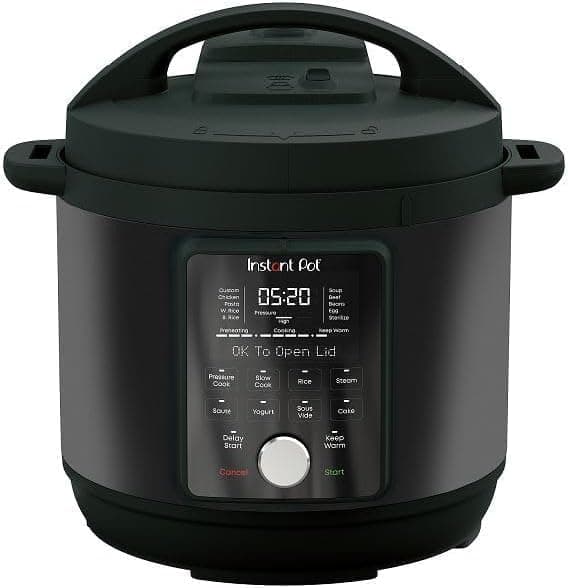 Instant Pot Duo Plus with WhisperQuiet Multi-Cooker 5.7L - Black, Electric Pressure Cooker, Slow Cooker, Rice Cooker, Sauté Pan, Yoghurt Maker, Food Warmer, Steamer Pot, Sous Vide, Easy Clean